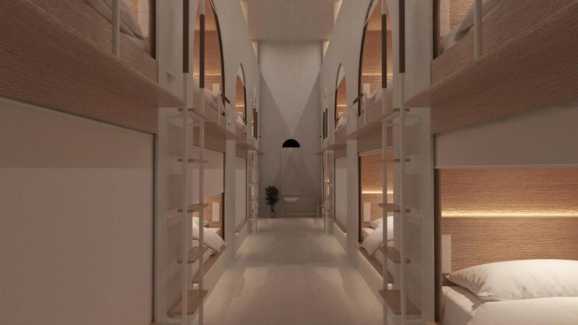 カプセルホテル Literal Hotel マラガ